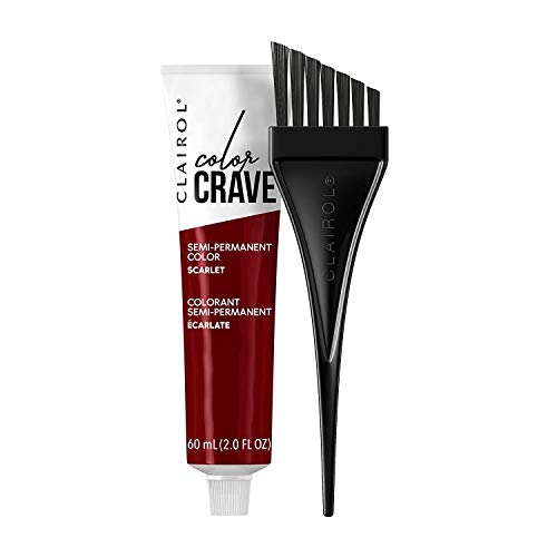Clairol Color Crave Semi-Permanent Hair Dye, Scarlet Hair Color, 1 Count #TOP4
