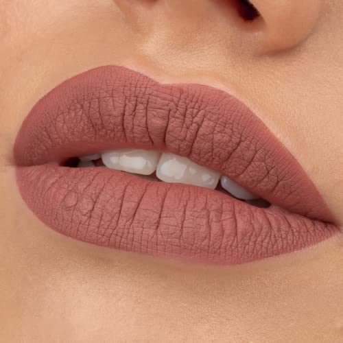 Image of Essence 8h matte liquid lipstick 02 Silky Hazelnut, matte lip colour, hazelnut, long-lasting colour, full coverage, 2.5 ml