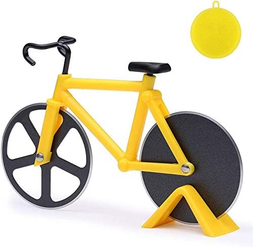Bicycle Pizza Cutter, Bike Pizza Cutter Stainless Steel Pizza Wheel Slicer