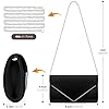 ERKOON Clutch Für Hochzeit Kettentasche, Damen Umschlag Abendtasche Schwarz Handtaschen Elegant Clutch Umschlag Crossbody für Hochzeit Party Prom Cocktail #4