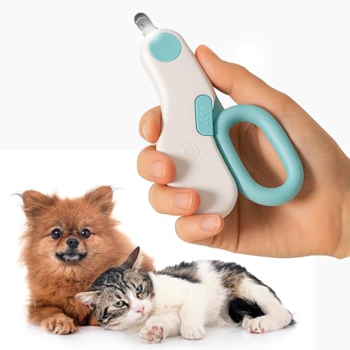 GadgetPawsUSA - LED Pet Nail Clipper with Safety Guard for Cats & Small Dogs - Claw Trimmer with Light for Nail Bloodline - Razor Sharp Blades for Kitten Bunny Rabbit Bird Ferret Guinea Pig Hamster