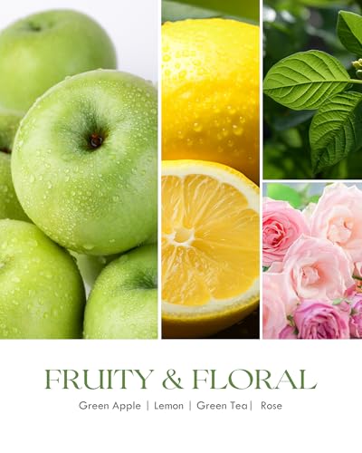 Image of AOOVOO Green Apple 2 Pack Odor Eliminating Highly Fragranced Candle - Eliminates 95% of Pet, Smoke, Food, and Other Smells Quickly, Air Freshing Soy Candle, Up to 100 Hours Burn time
