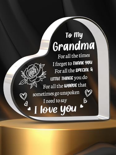 Generic Heart Shaped Signs, To My Grandma, Multicolored with Blac...