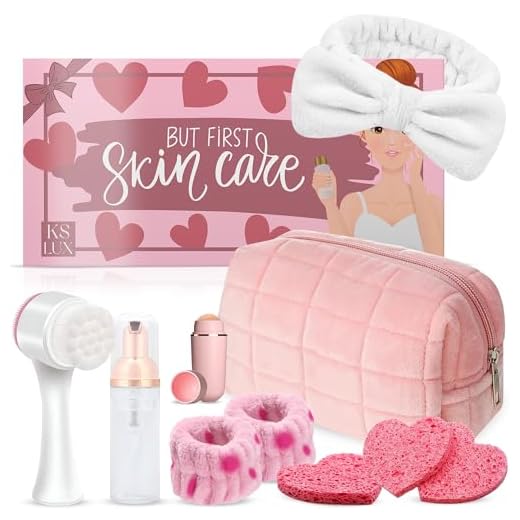 Skincare Kit, pack regalo mujer, kit limpieza facial mujer, regalos para amigas. Este set regalo mujer de Korean Skincare incluye cepillo facial, bote dosificador, diadema mujer, neceser y roll on