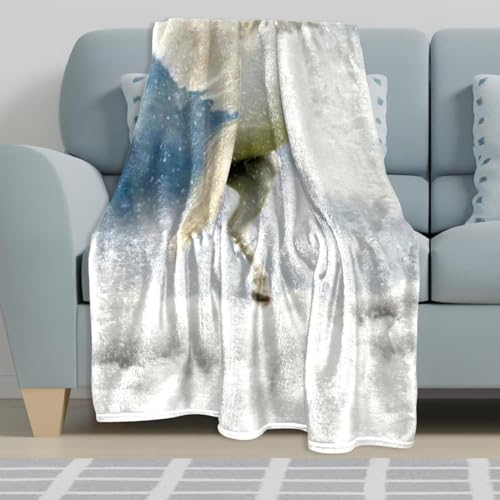 Couverture microfibre chaude et douce jeté de canapé licorne - 6