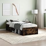 Prenez la voie moderne vers votre chambre à coucher avec ce cadre de lit ! Il sera un supplément pratique et décoratif à votre intérieur. Matériau durable : le bois d'ingénierie est d'une qualité exceptionnelle avec une surface lisse et présente également résistance, stabilité et résistance à l'humidité.Lattes de contreplaqué : les lattes de contreplaqué assurent une bonne répartition du poids, garantissant que le matelas reste en place à chaque torsion de votre corps pendant le sommeil.