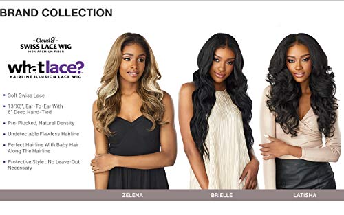 Sensationnel What Lace 13X6 Wigs - Cloud 9 Synthetic Hair Hand Tied Natural Preplucked Hairline Illusion Lace Frontal Lacewig -Whatlace Latisha (Flamboyagechocolate) #TOP7
