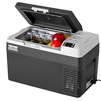 VEVOR Tragbarer Autokühlschrank, 12 V Auto Kühlbox, 25 L Einzelzonen-Tragbarer Gefrierschrank, -20 bis 20 ℃ Einstellbare Temperatur, Kompressorkühler für Outdoor, Camping, Wohnmobil, Auto