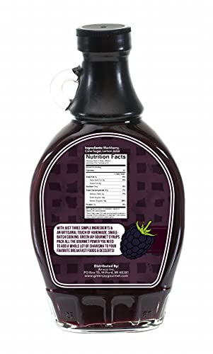 Image of Green Jay Gourmet Blackberry Syrup - 3 Ingredient Fruit Syrup - 2 x 8 Oz