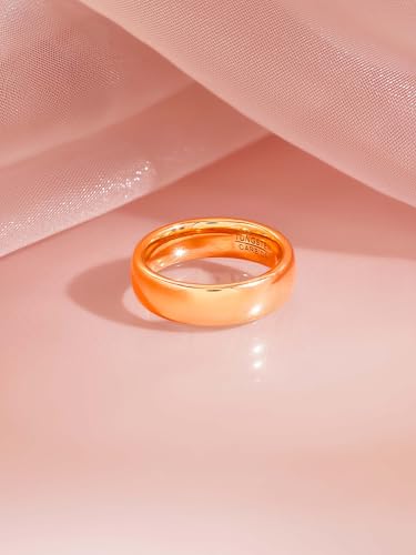 Image of 18K Gold Plated Tungsten Men's Classic Band Ring for Mens | Everyday Wear Rings for Mens