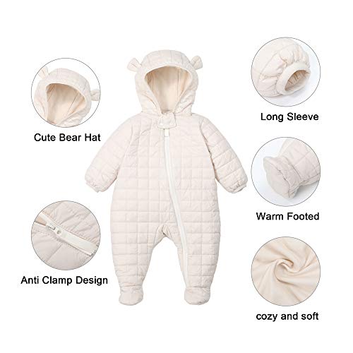 Baby Girl Boy Snowsuit 3-6 Months Down Jacket Lightweigh Hooded Romper Jumpsuit Infant Onesie Spring Winter Outwear #TOP2