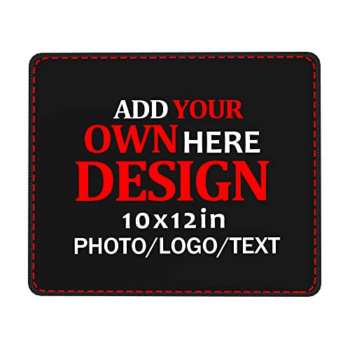 Custom Mouse Pad Personalized Add Your Own Photo Picture Text Mouse Mat with Anti-Slip Rubber Base Stitched Edge Mouse Pad for Office Home Gaming Computer Laptop (12 x 10 in / 30 x 25 cm)