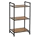 SONGMICS Bathroom Shelf, 3-Tier DIY Storage Rack, Industrial Style Extendable Plant Stand with Adjustable Shelf, for Living Room, Bathroom, Balcony, Kitchen, Rustic Look UBSC23BX