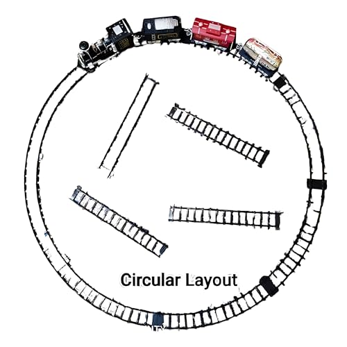 Image of Braintastic Train Toy Set with Real Smokes, Lights from Locomotive and Emulation Train Sounds for 3 Years & Above Kids (Classic Train)