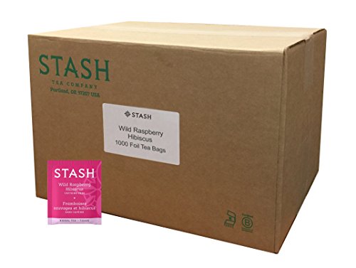 Stash Tea Wild Raspberry Hibiscus Herbal Tea 1000 Tea Bags In Foil Individual Herbal Tea Bags For Use In Teapots Mugs Or Cups, Brew Hot Tea Or Iced Tea #TOP13