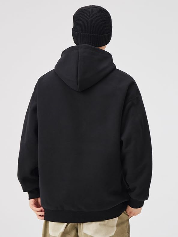 Men's Hoodies Loose Fit Pullover Casual Fashion Long Sleeve Hooded Sweatshirts with Pocket - Image 5