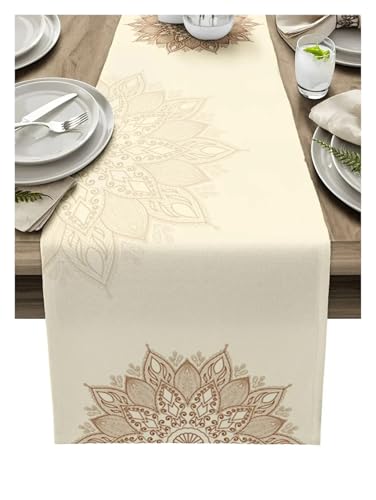 XUCZHAI Caminos de Mesa de Lino, Bufandas de tocador, decoración de Mesa, Caminos de Mesa de Comedor de Granja, Decoraciones for Fiestas navideñas