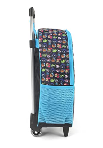 Kit Mochila de rodinha infantil masculina jovens titans (AZUL)