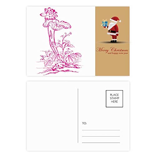 Cartes postales lotus motif Père Noël (20 pièces) idée cadeau