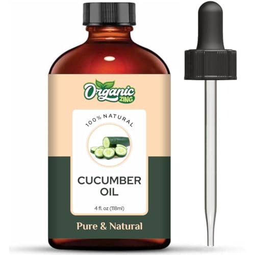 Image of Organic Zing Cucumber Seed (Cucumis sativus) Oil | Pure & Natural Carrier Oil for Skincare, Hair Care & Massage - 118ml /3.99fl oz