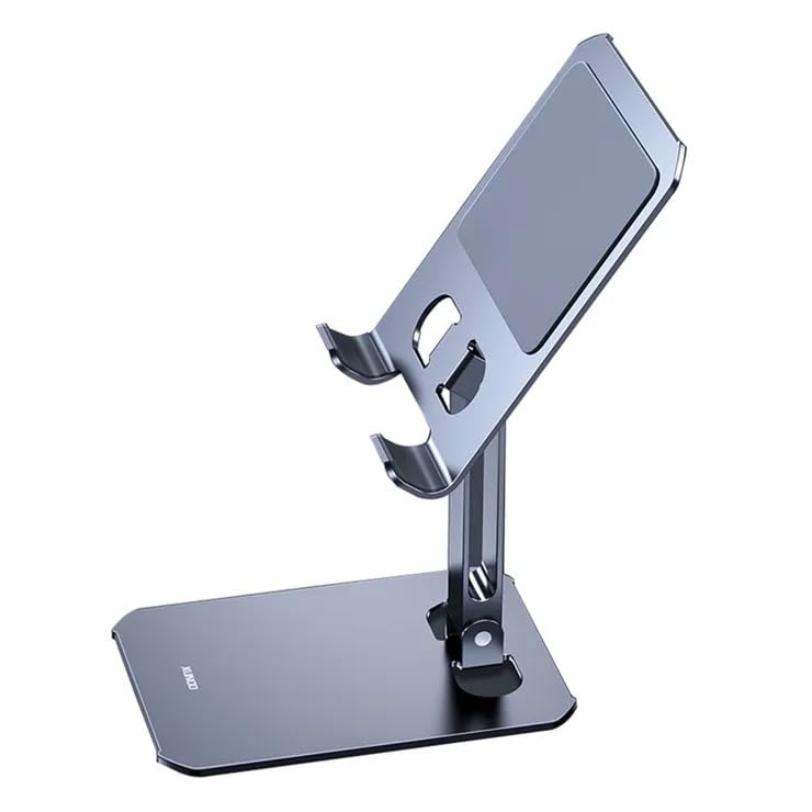 Image of XUNDD (XDHO-022) Beetle Desktop Adjustable Stand, 180 Foldable Height Angle (Anti-Slip Silicon Pad) Metal Holder Portable Stand for iPhone /Smartphone and iPad /Tablet