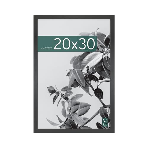 MCS Studio Gallery 20x30 Poster Frame Black Woodgrain, Vertical & Horizontal Wall Hanging Large Picture Frame for Photos, Posters & Art Prints (1-Pack)