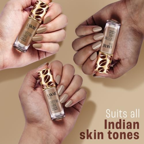 Image of Lakme 9 to 5 Overtime Shine Nail Polish - Coffee Edit- 04 Mocha Mist 6ml