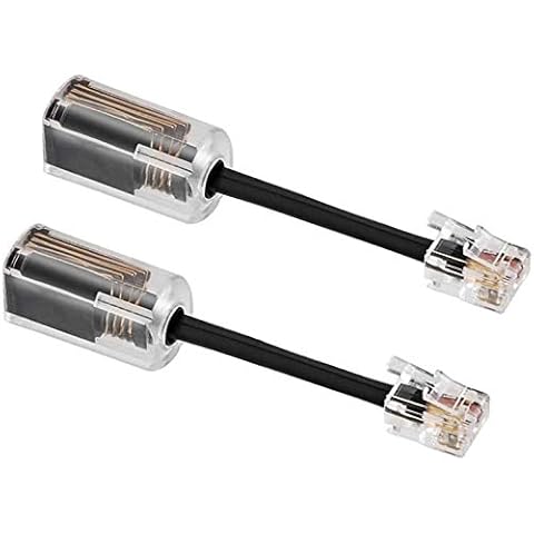 Telephone Cord Detangler, Uvital Anti-tangle Phone Cable 360 Degree Rotating Landline Swivel Cord Untangler Black (2 PCS) Cover