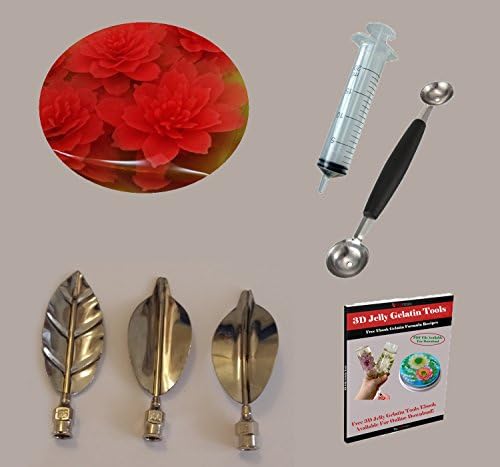(3pcs/Set22) Gelatin Art Tools, 3D Jelly Cake Tools Plus 1 Syringe 20cc, 1 Scoop