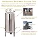 Silver Water Pressure Tank, Well Pump Pressurized Tank for Industrial Cleaning & Garden Watering, 60 100 160 200 250 300 L Vertical Water Storage Containers((135x50cm/53.1x19.7in)250L/66Gal)