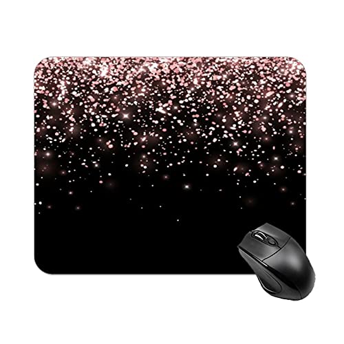 Xyhh APR26FHWFHWMXP-OC49MC84VJOE Mouse Pad Rose Gold Falling Glitter cover