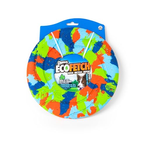 Image of Chuckit! EcoFetch Flyer Rubber Dog Toy, Medium (8 Inch Diameter) Pack of 1, for Breeds 20-60 lbs | Soaring disc style design, easy to throw and catch, keeps active pups leaping, chasing and playing outdoors every single day