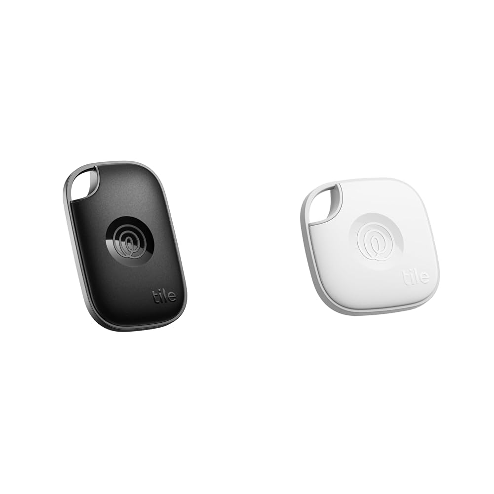 Tile by Life360 Pro (2024) – Potente Paquete de rastreador Bluetooth, localizador de Llaves y de Objetos para Llaves, Bolsas y más, Negro + Blanco