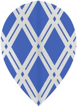 25 Sets #3542 AmeriThon Blue Cut-To-Clear Antique Glass Look Dart Flights