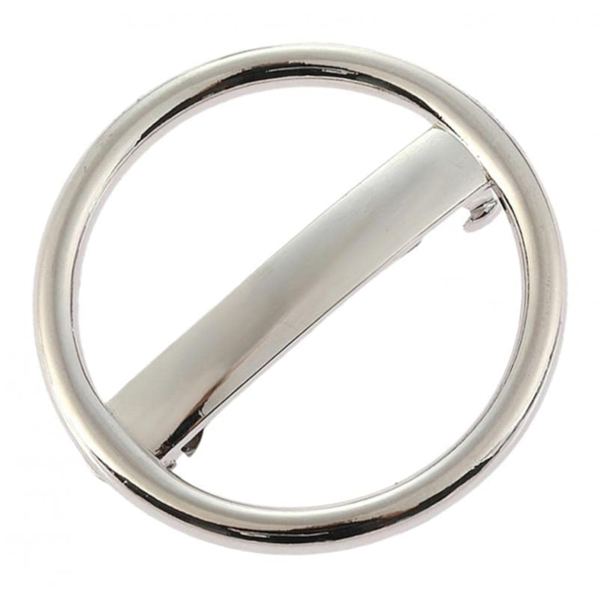 6x Metal Circle Automatic Spring Snap Barrette Set