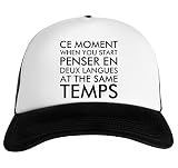 Luxogo en Pensant dans Français Et Anglais Casquette De Baseball Unisexe Unisex Snapback Cap