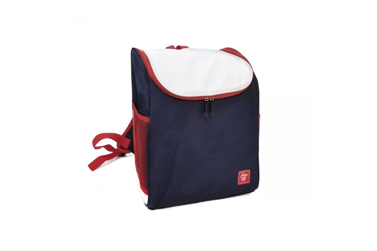 IRIS BARCELONA - Mochila Nevera Nautic, Mochila Térmica 20 L Blanco, Azul y Rojo
