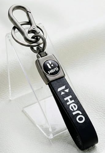 Image of Zuno Leather Keychain for Bike Car Home and Office Keys | Stylish Key Ring for Men and Women | Key Holder for Bags Wallets and Travel Accessories | Ideal Gift for Him Her