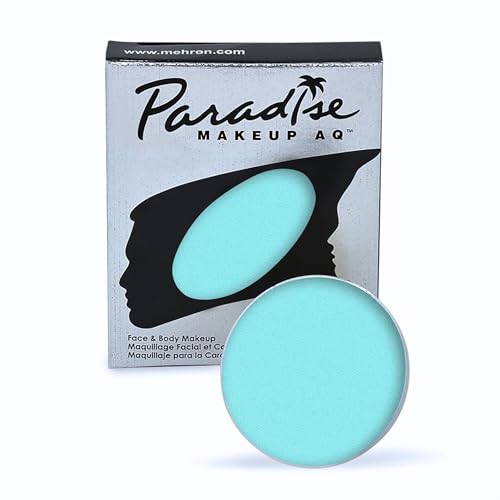 Image of Mehron Makeup Paradise Makeup AQ Refill Size | Stage & Screen Performance, Face & Body Painting, Beauty, Cosplay, and Halloween | Water Activated Face Paint, Body Paint .25 oz (7 ml) - Pastel Teal