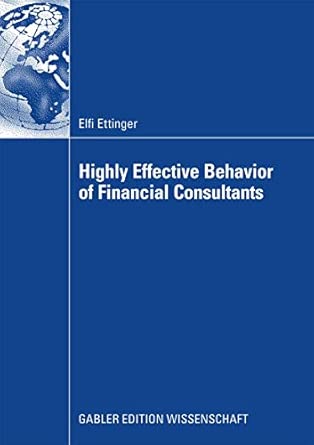 Highly Effective Behavior of Financial Consultants 2009th Edition book cover