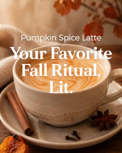 M&Sense Pumpkin Spice Latte Scented Fall Candle for Home Thanksgiving Decor - Image 2