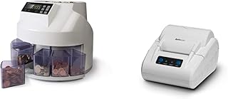 Safescan 948358 1250 EUR - Automatischer Münzzähler und Sortierer für EUR & TP-230 - Thermodrucker