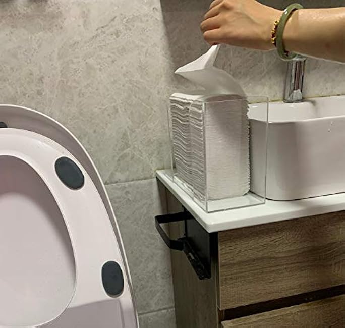 Cq acrylic Paper Towel Dispenser Countertop, Clear Guest Towel Napkin Holder,Hand Towel Dispenser for Z-fold,Multifold,Folded,Trifold,C fold,Trifold Paper Towels Holder,Pack of 1