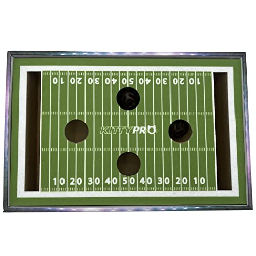 Pets First NFL Green Bay Packers Football Stadium Scratcher. Game Day Cat Toy with 2 Jingle Bell Balls. Lounge Stimulating Cat Game (GBP-5028) by Pets First - Image 7