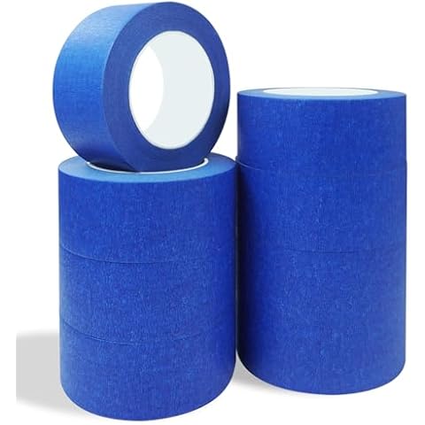 KAKAMINA Painters Tape 2 Inch, 8 Rolls Blue Painters Tape, Bulk Masking Tape Blue General Purpose for Arts and Crafts, 2 Inch x 55 Yards (440 Yards Total) Cover