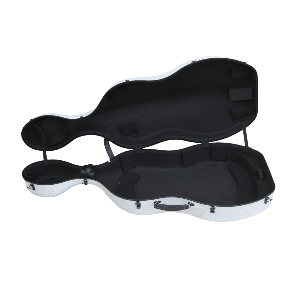 Custodia professionale per violoncello 4/4 in fibra di carbonio, ultra leggera, resistente, custodia da viaggio per violoncellisti, musica, studenti, impermeabile, antiurto, con cinghie