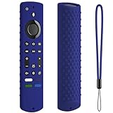 Hi Color Silicone Cover Compatible with Fire TV Stick 4K Max Streaming Device Released 2023/Insignia NS-RCFNA-21/Omni Series Smart TV Remote Case Cover (Dark Blue)