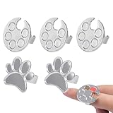 Nail Pallet for Nail Art | Small Wearable Gel Polish Palette 5X,Stainless Steel Nail Art Display Plate, Manicure Mixing Tools for Nail Design Lovers