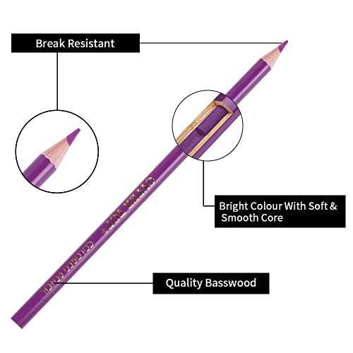 Cyper Top 36-Color Colored Pencils For Adult Coloring, Artist Sketch Drawing Pencil Art Supplies, Coloring Pencil Set For Painting,Teens, Child Professional Soft Core Drawing Pencils For Kids #TOP1