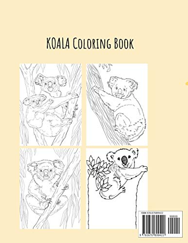 Koala Coloring Book: Koala Toy Gifts for Toddlers, Kids ages 4-8, Girls Ages 8-12 or Adult Relaxation | Cute Stress Relief Animal Birthday Coloring Book Made in USA image 4